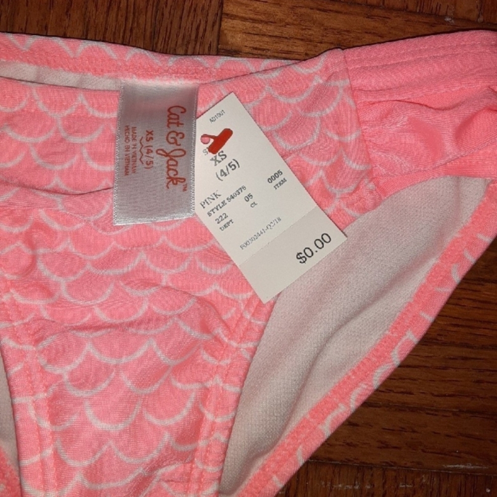 New Girls size 4/5 pineapple tankini 2 pc swinsuit - Picture 3 of 5